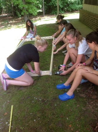 These are the CIT 2's helping me with coop framing. 