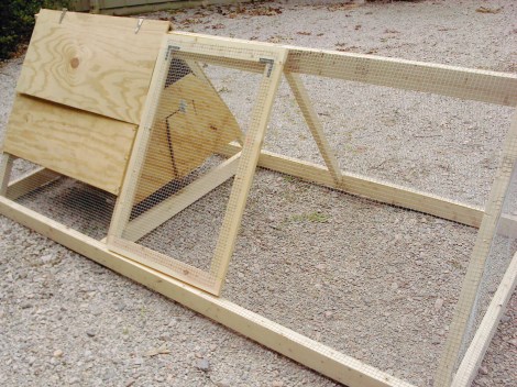 This is the coop with a door.