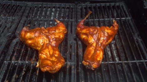 Bacon Draped BBQ Rabbit